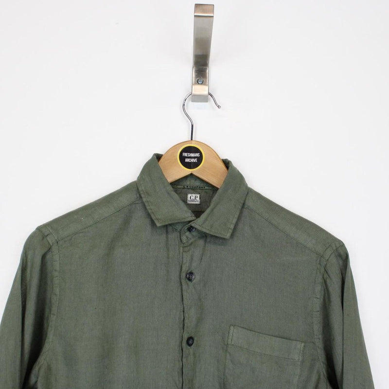 CP Company Green Long Sleeve Linen Shirt