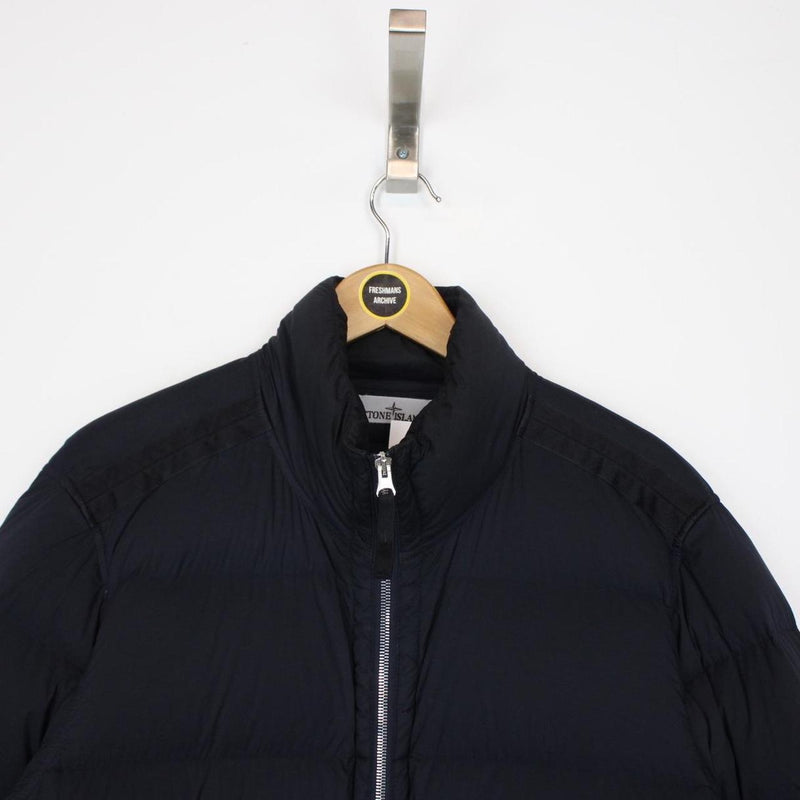 Stone Island AW 2024 Navy Blue Seamless Tunnel Nylon Down Puffer Jacket