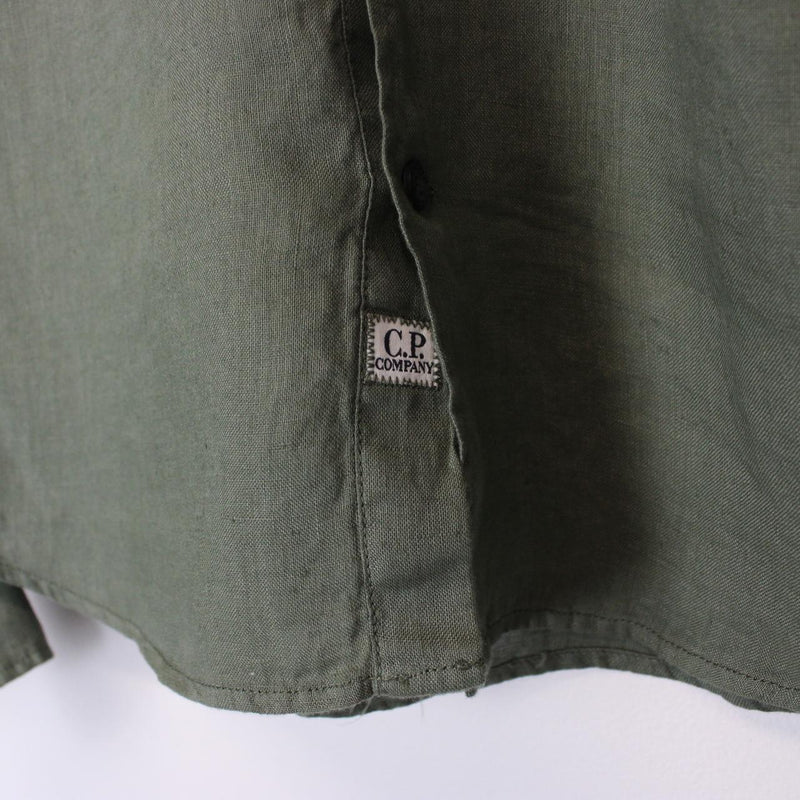 CP Company Green Long Sleeve Linen Shirt