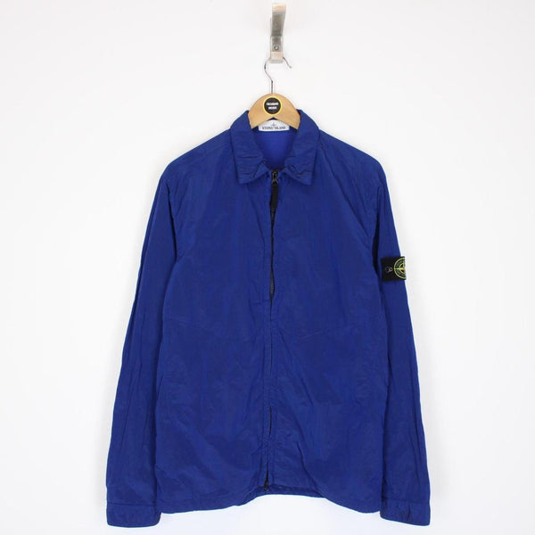 Stone Island AW 2016 Blue Full Zip Nylon Metal Overshirt Jacket