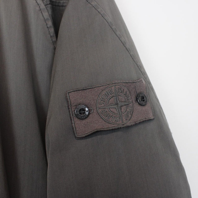 Stone Island AW 2020 Grey Ghost Stretch Virgin Wool Nylon-TC Down Bomber Jacket