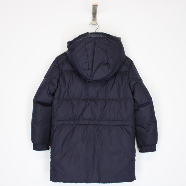 Moncler Nil Navy Blue and White Full Zip Waterproof Down Puffer Jacket