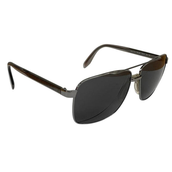 Versace Black and Metallic Aviator Sunglasses