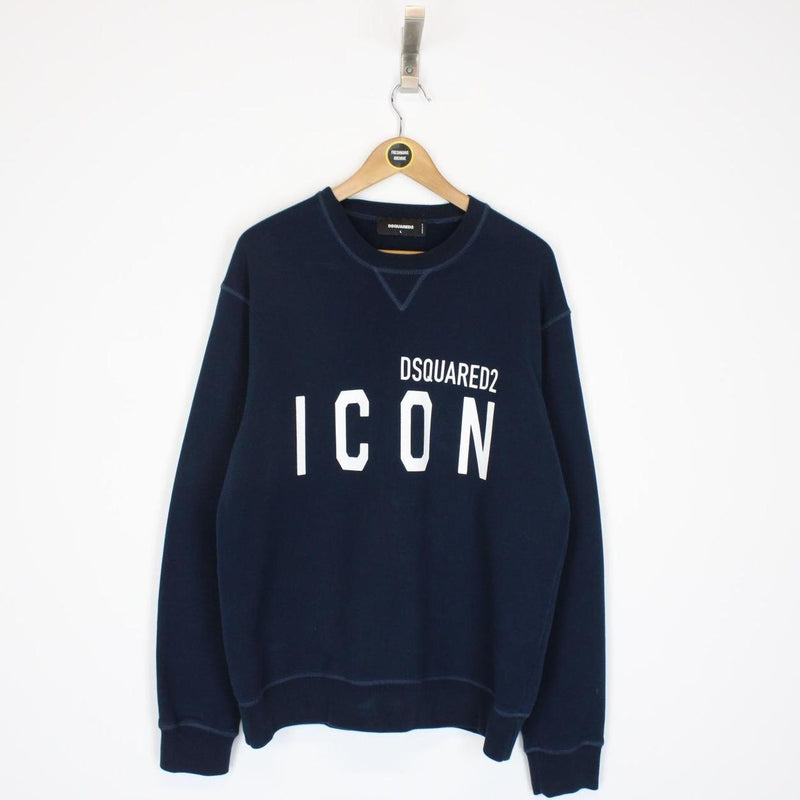 Dsquared2 Icon Navy Blue and White Sweatshirt Jumper