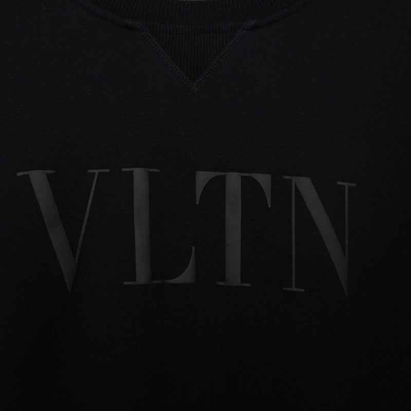 Valentino VLTN Print Black Cotton Sweatshirt Jumper