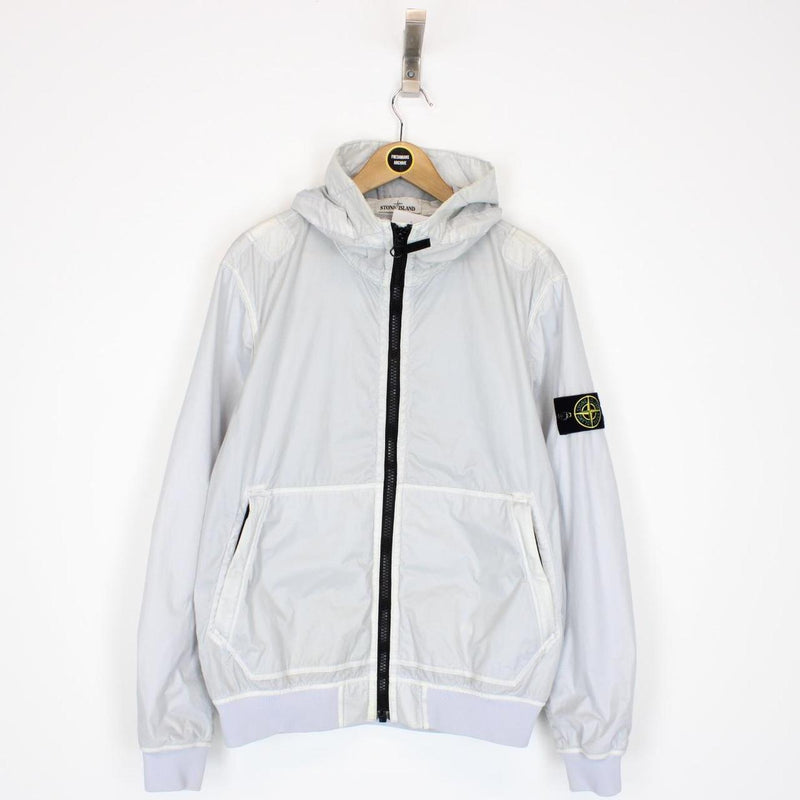 Stone Island AW 2018 Grey Full Zip Lamy Nylon Hooded Jacket