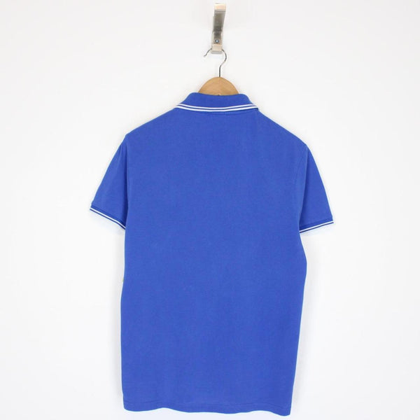 Moncler Maglia Manica Corta Blue Short Sleeve Polo Shirt