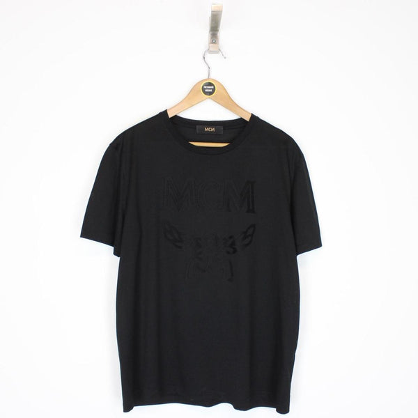 MCM Black Short Sleeve Logo Print T-Shirt