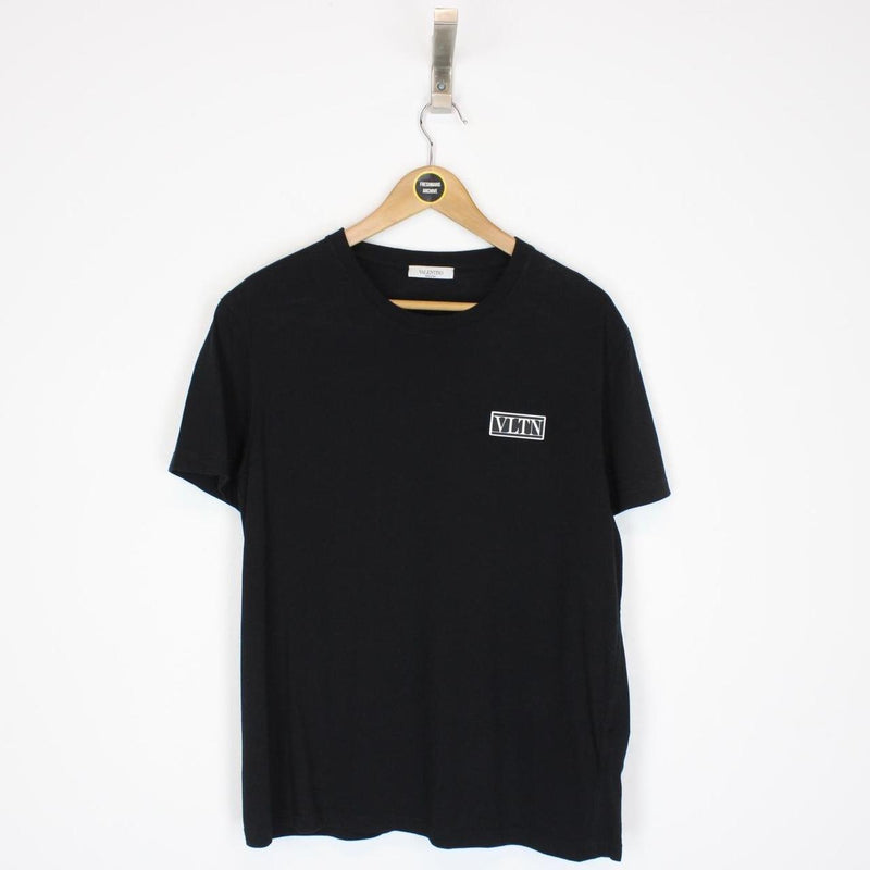 Valentino VLTN Tab Black and White Short Sleeve T-Shirt