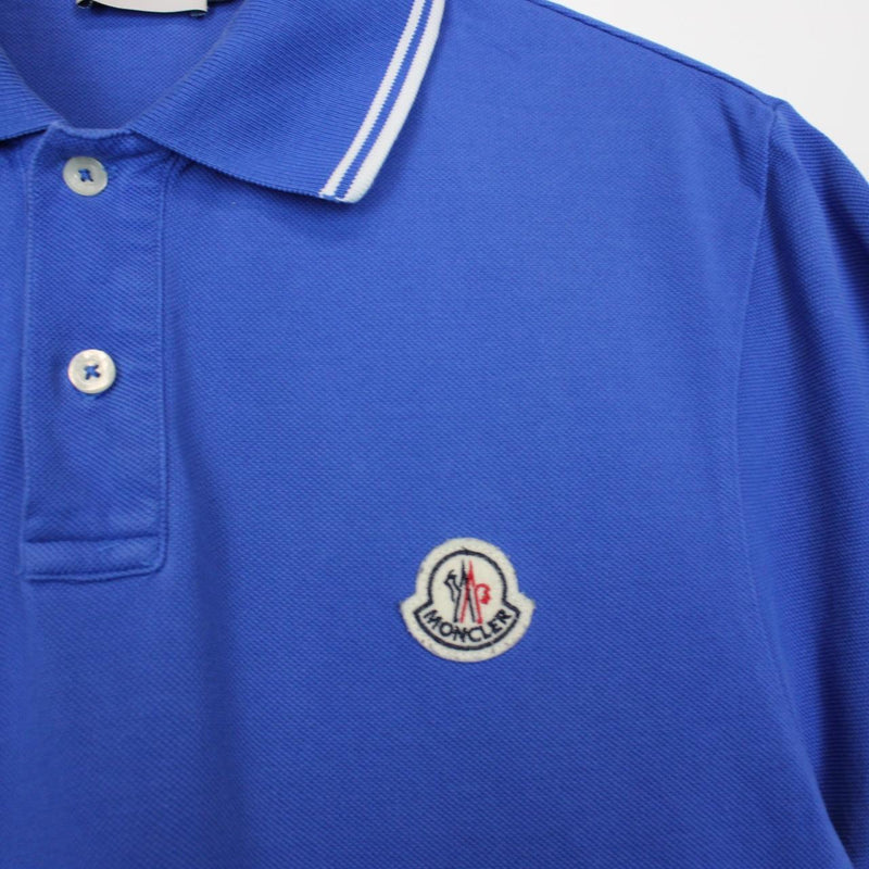 Moncler Maglia Manica Corta Blue Short Sleeve Polo Shirt