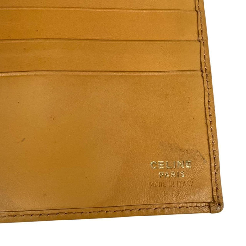 Vintage Celine Beige and Brown Triomphe Macadam Monogram Wallet