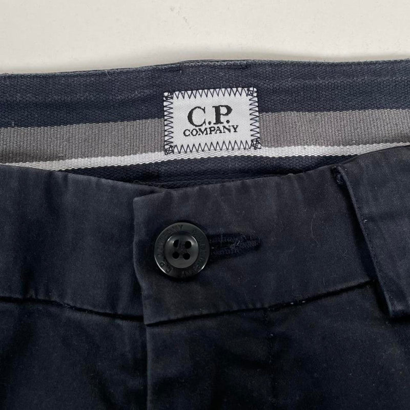 CP Company Navy Blue Slim Fit Lens Cargo Trousers