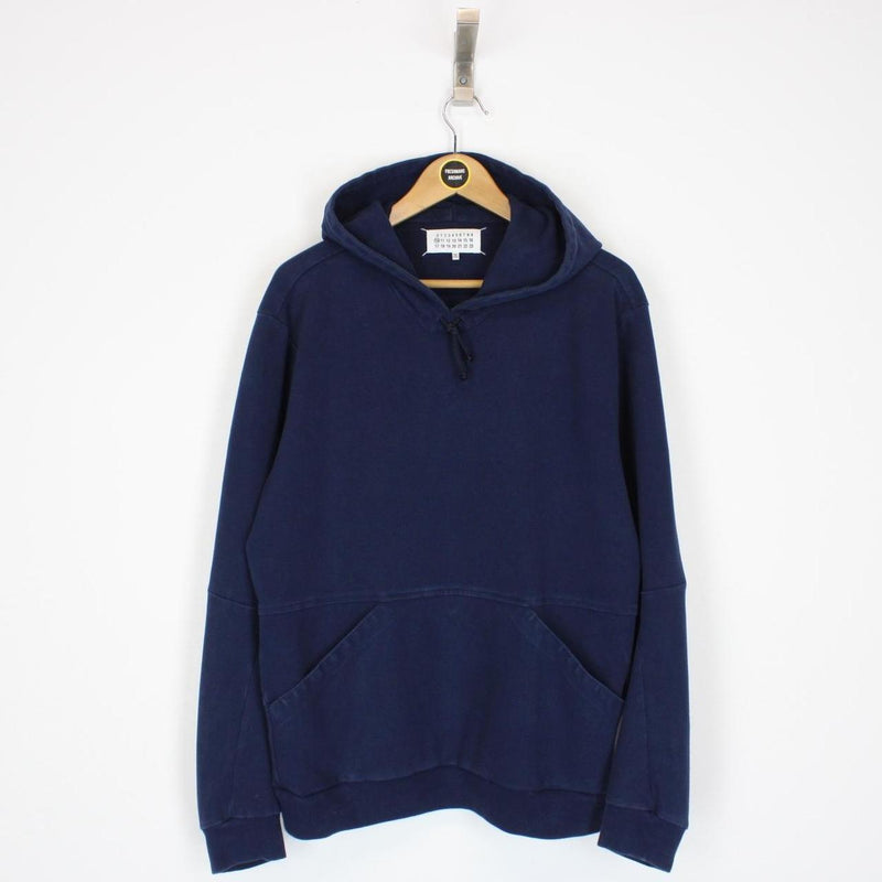 Maison Margiela Navy Blue Cotton Hoodie Jumper