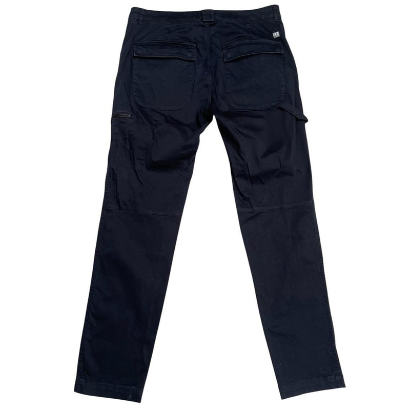 CP Company Navy Blue Slim Fit Lens Cargo Trousers