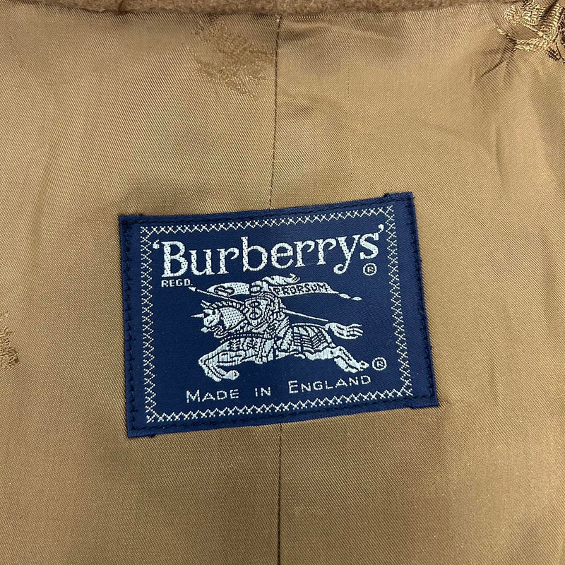 Vintage 90s Burberry Tan Brown Wool/Camelhair Overcoat