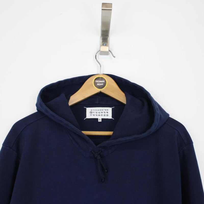 Maison Margiela Navy Blue Cotton Hoodie Jumper