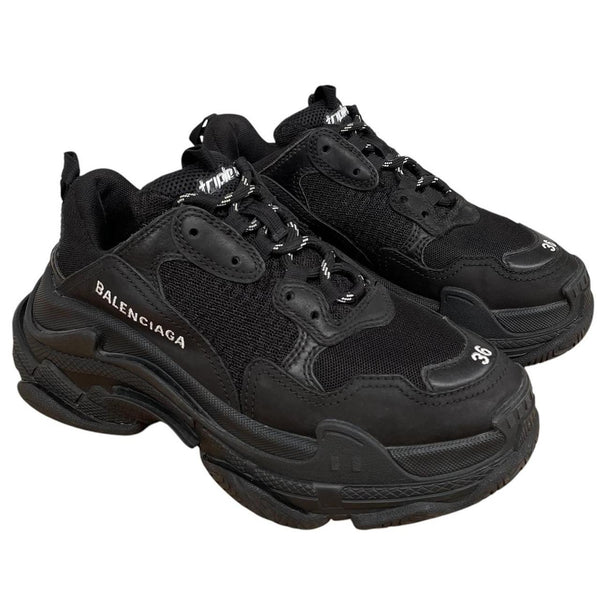 Balenciaga Triple S Black Mesh Trainers