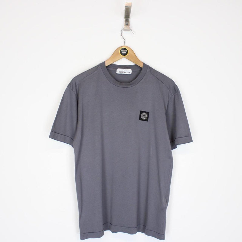 Stone Island SS 2021 Grey Short Sleeve Compass T-Shirt