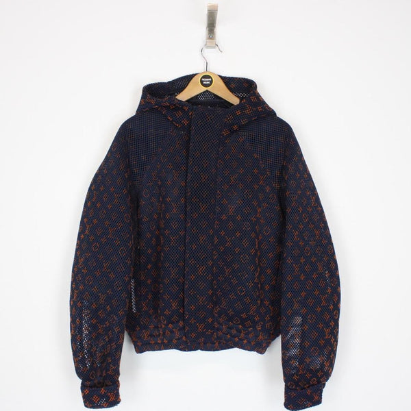 Louis Vuitton Navy Blue and Orange Gradient LV Monogram Mesh Jacket