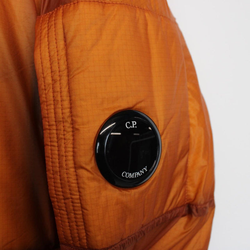 CP Company Outline Orange Full Zip Lens Primaloft Hooded Jacket