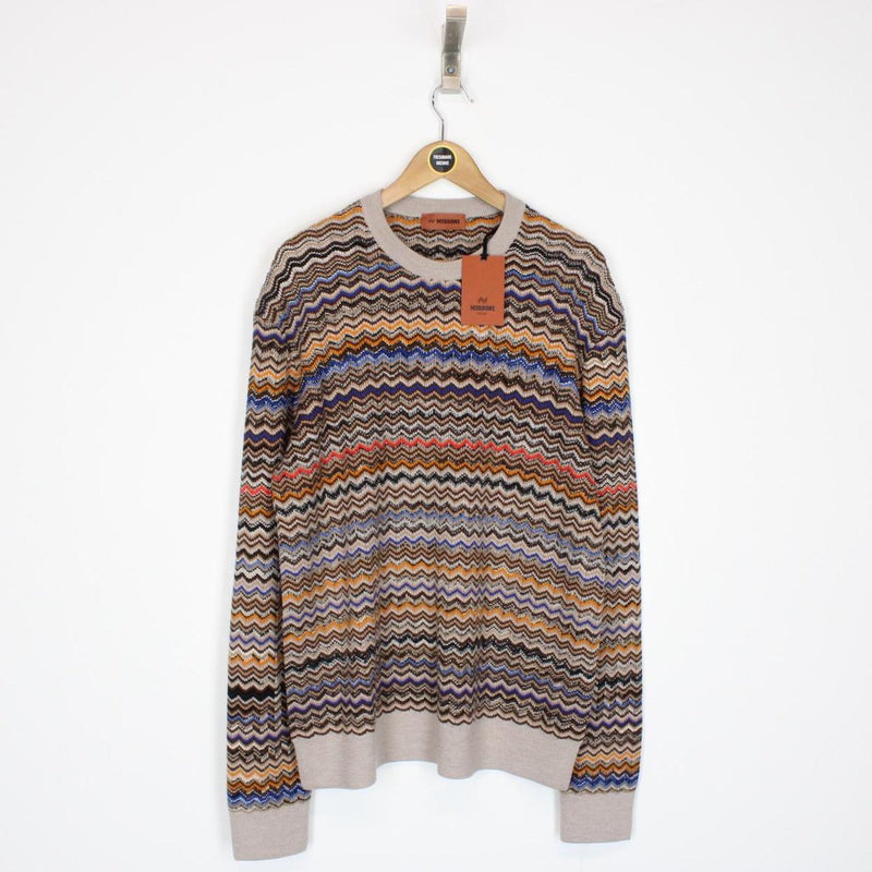 Missoni Multicoloured Striped Wool Knit Sweater Jumper