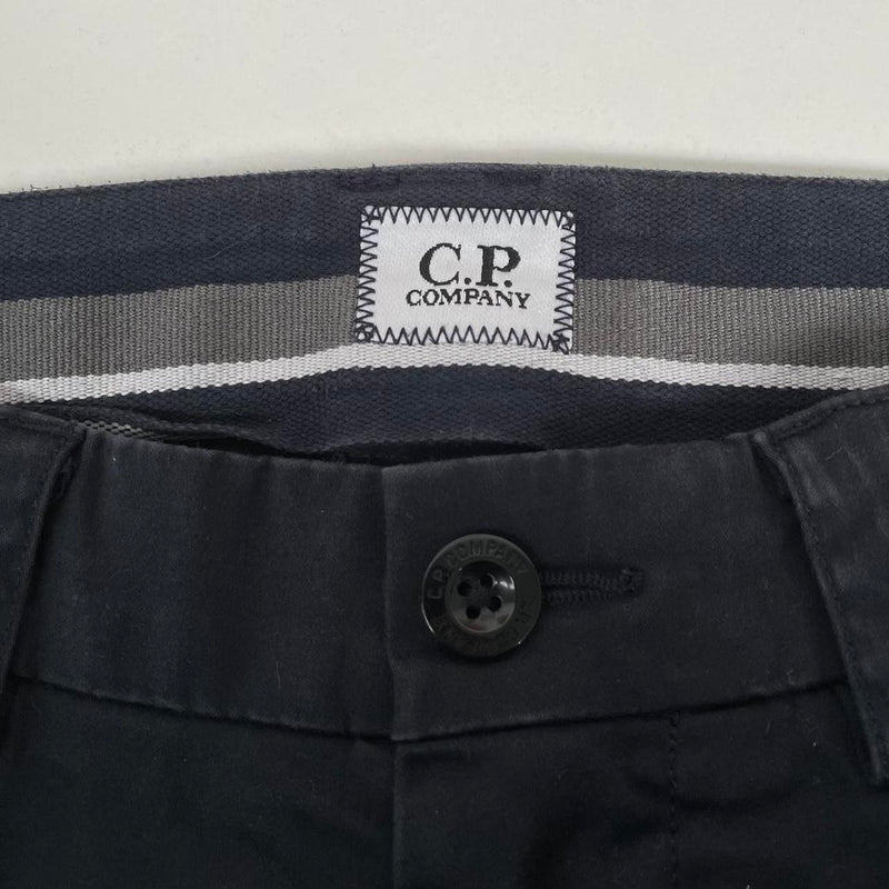 CP Company Navy Blue Slim Fit Lens Cargo Trousers