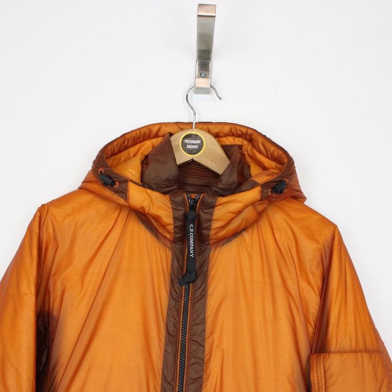 CP Company Outline Orange Full Zip Lens Primaloft Hooded Jacket