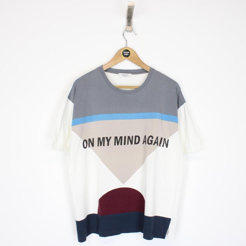 Valentino Multicoloured ‘On My Mind Again’ Print Short Sleeve T-Shirt