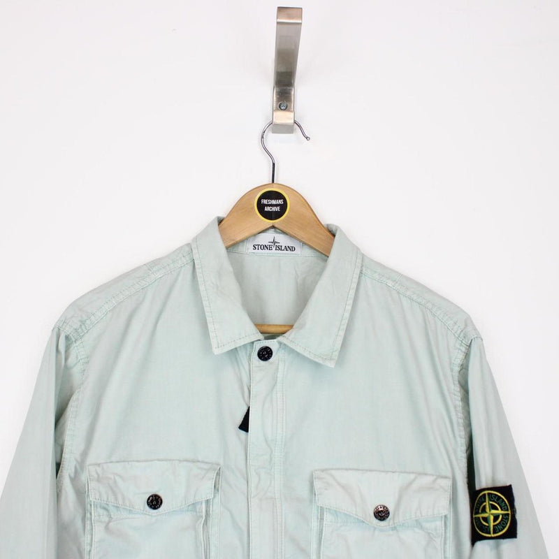 Stone Island SS 2015 Mint Green Full Zip Overshirt Jacket