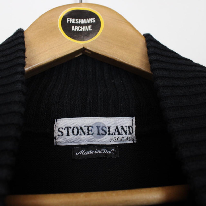 Vintage Stone Island Black Cotton Sweatshirt Jumper