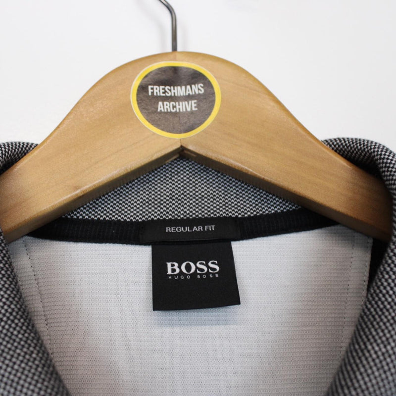 Hugo Boss Black, White and Grey Short Sleeve Polo Shirt