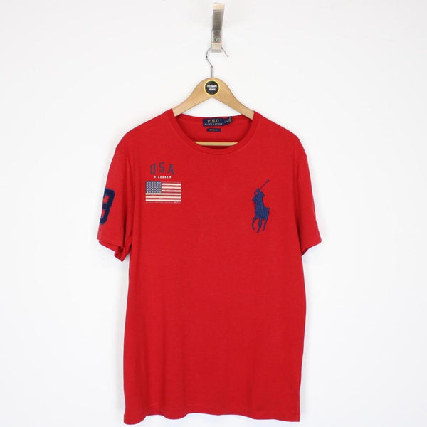 Polo Ralph Lauren Red Short Sleeve Cotton T-Shirt