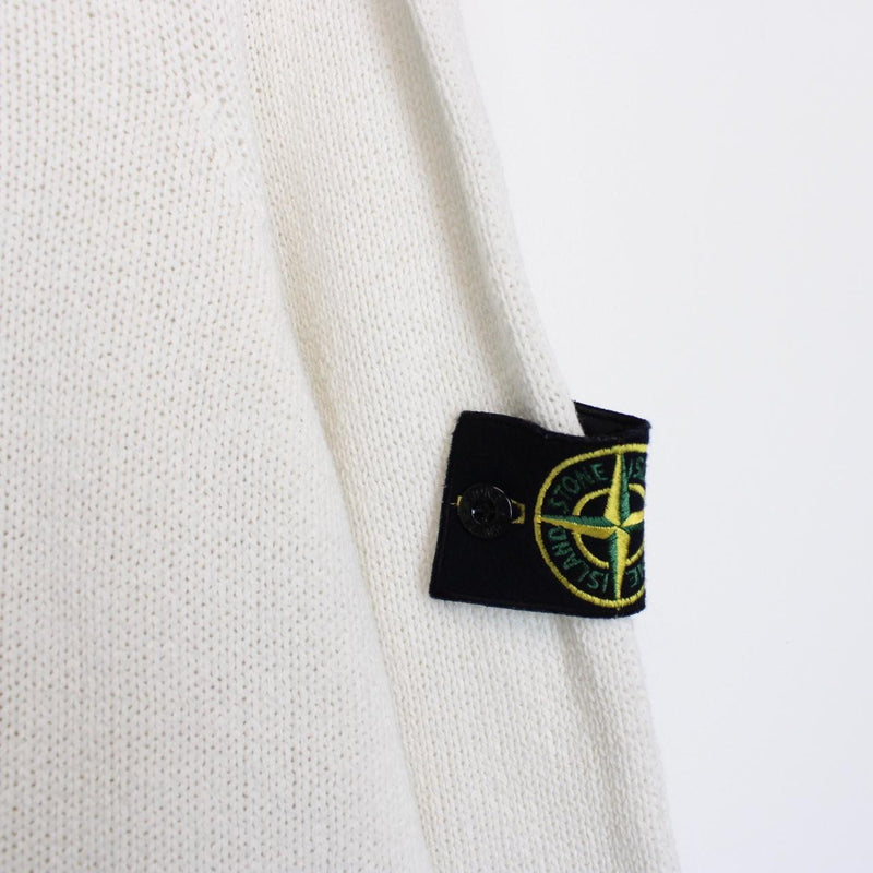 Vintage Stone Island SS 2004 White Cotton Knit Sweatshirt Jumper