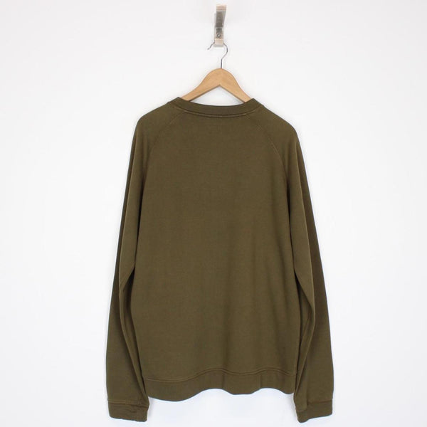 CP Company Khaki Green Chest Logo Sweatshirt Jumper