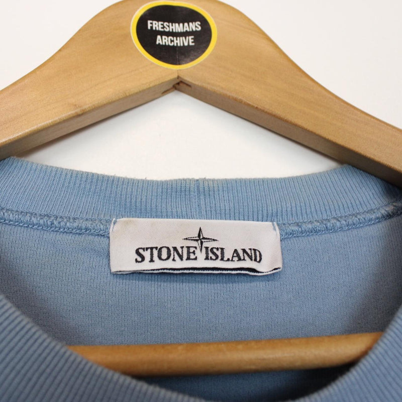 Stone Island Blue Cotton Sweatshirt Jumper