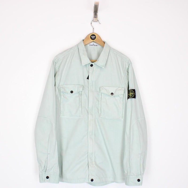 Stone Island SS 2015 Mint Green Full Zip Overshirt Jacket