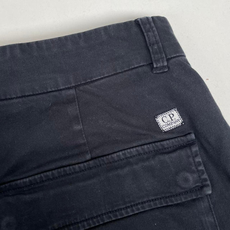 CP Company Navy Blue Slim Fit Lens Cargo Trousers