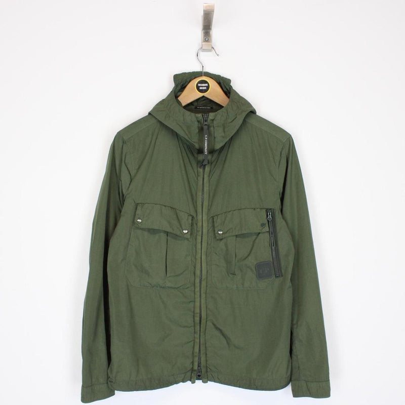 CP Company Green Metropolis Patch Logo Chrome R Hooded Jacket