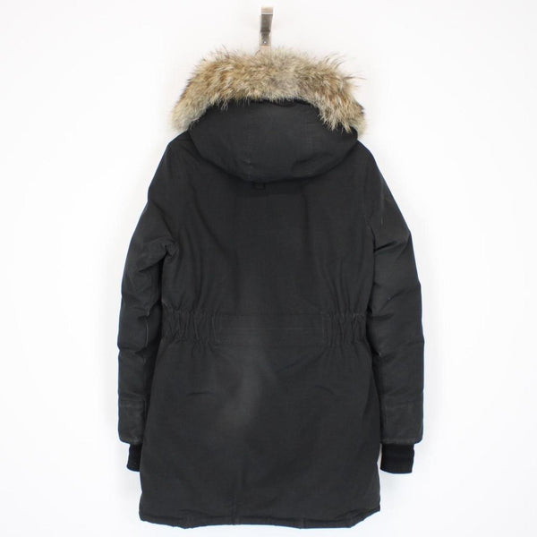 Canada Goose Black Trillium Parka Down Coat with Fur Trim