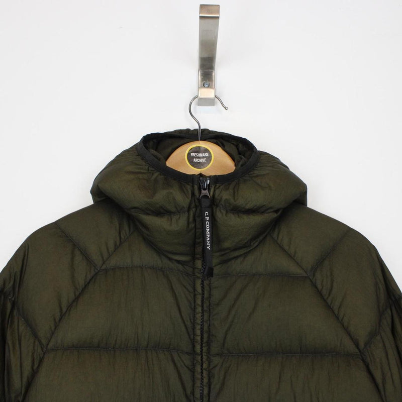 CP Company Khaki Green Nylon Hooded Liner Down Jacket