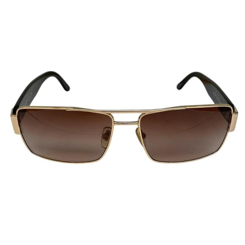 Versace Black and Gold 2075 Square Sunglasses