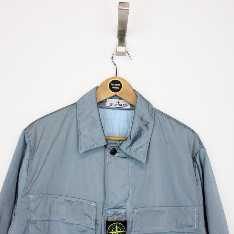 Stone Island SS 2023 Blue Regenerated Nylon Metal Watro-TC Jacket