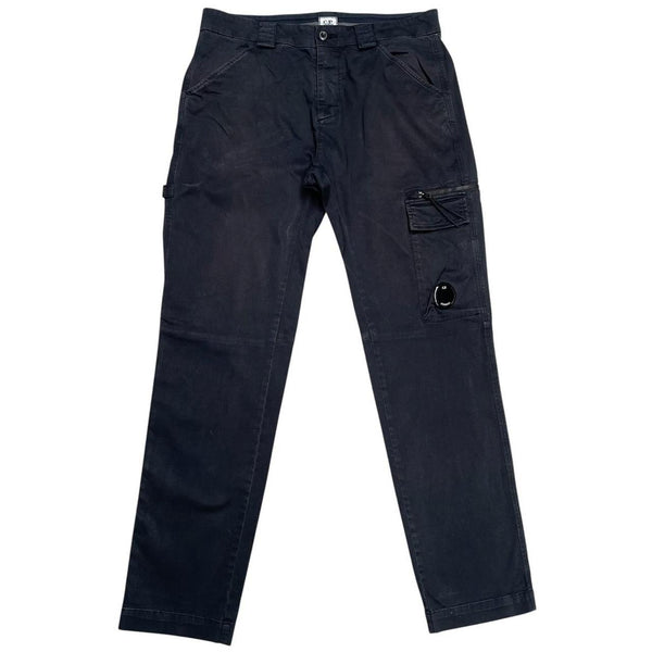 CP Company Navy Blue Slim Fit Lens Cargo Trousers