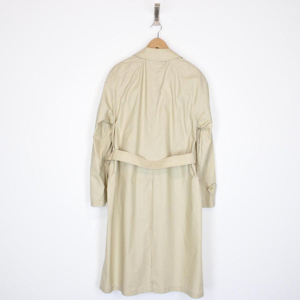 Vintage 90s Burberry Beige Single Breasted Belted Trench Coat