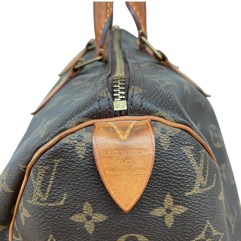 Louis Vuitton Speedy 30 Brown and Beige Monogram Coated Canvas Bag