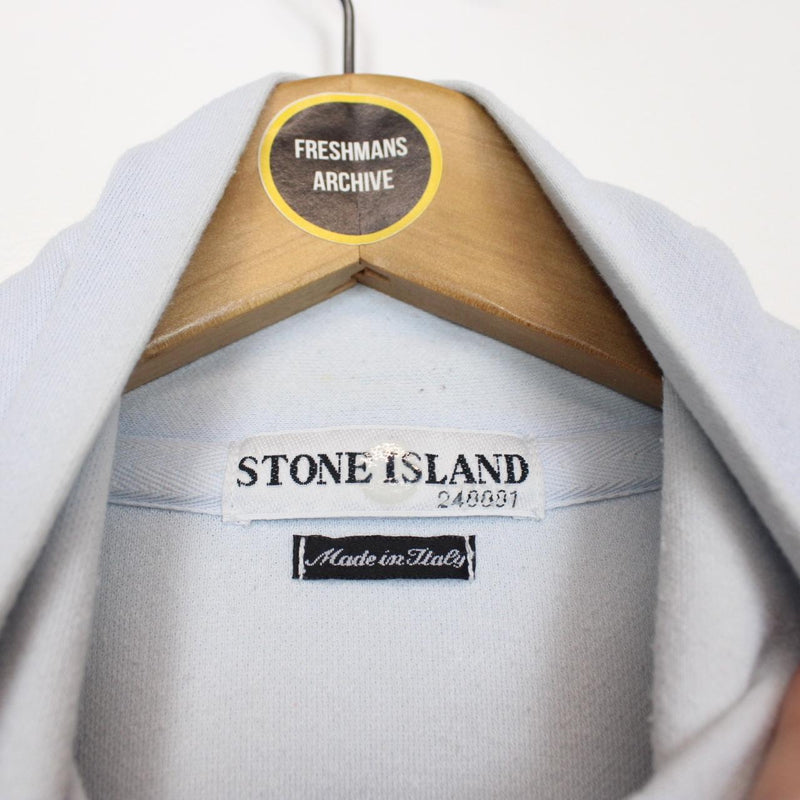 Vintage Stone Island SS 2001 Light Blue Cotton Sweatshirt Jumper