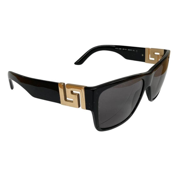 Versace Black and Gold 4296 Greca Square Sunglasses