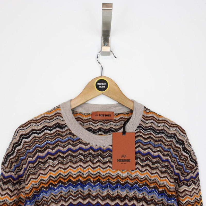 Missoni Multicoloured Striped Wool Knit Sweater Jumper