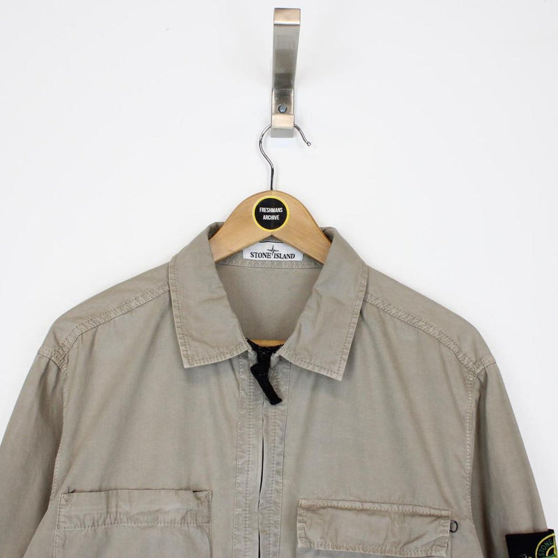 Stone Island SS 2018 Stone Brown Full Zip Overshirt Jacket