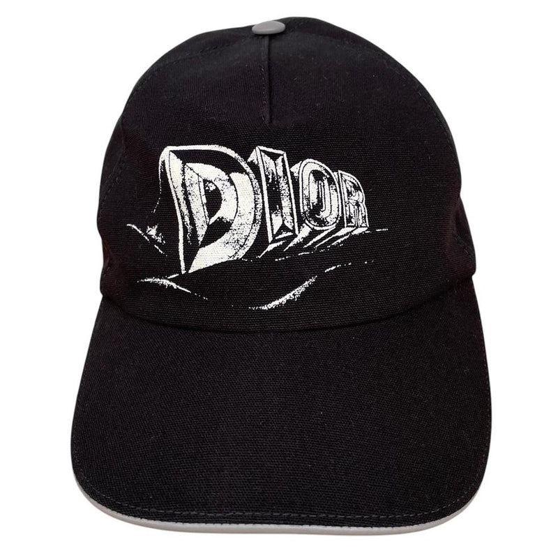 Dior Signature Print Black and White Baseball Cap